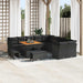Tuin Sofa Set 13 st Zwart poly rattan