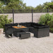 Tuin Sofa Set 13 st Zwart poly rattan