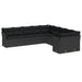 Tuin Sofa Set 13 st Zwart poly rattan