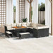 Tuin Sofa Set 13 st Zwart en Crème poly rattan