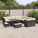 Tuin Sofa Set 13 st Zwart en Crème poly rattan