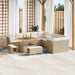 Tuin Sofa Set 13 st Beige en Crème poly rattan