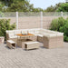 Tuin Sofa Set 13 st Beige en Crème poly rattan