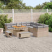 Tuin Sofa Set 13 st Beige en Licht Grijs poly rattan