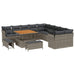 Tuin Sofa Set 13 st Grijs poly rattan