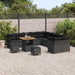 Tuin Sofa Set 13 st Zwart poly rattan