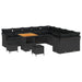 Tuin Sofa Set 13 st Zwart poly rattan