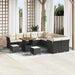 Tuin Sofa Set 13 st Zwart en Crème poly rattan