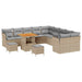 Tuin Sofa Set 13 st Beige en Licht Grijs poly rattan
