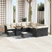 Tuin Sofa Set 13 st Zwart en Crème poly rattan