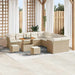 Tuin Sofa Set 13 st Beige en Crème poly rattan