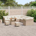 Tuin Sofa Set 13 st Beige en Crème poly rattan