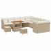 Tuin Sofa Set 13 st Beige en Crème poly rattan