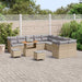 Tuin Sofa Set 13 st 12-Aantal zitplaatsen Beige en Licht Grijs