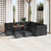 Tuin Sofa Set 14 st Zwart poly rattan