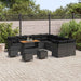 Tuin Sofa Set 14 st Zwart poly rattan