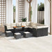 Tuin Sofa Set 14 st Zwart en Crème poly rattan