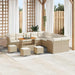 Tuin Sofa Set 14 st Beige en Crème poly rattan