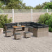 Tuin Sofa Set 14 st Grijs poly rattan