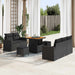 Tuin Sofa Set 8 st 5-Aantal zitplaatsen Zwart poly rattan