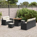 Tuin Sofa Set 8 st 5-Aantal zitplaatsen Zwart en Crème