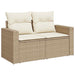 Tuin Sofa Set 8 st 5-Aantal zitplaatsen Beige en Crème