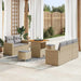 Tuin Sofa Set 8 st 5-Aantal zitplaatsen Beige en Licht Grijs