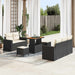Tuin Sofa Set 8 st 5-Aantal zitplaatsen Zwart en Crème