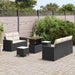 Tuin Sofa Set 8 st 5-Aantal zitplaatsen Zwart en Crème