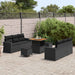 Tuin Sofa Set 9 st 6-Aantal zitplaatsen Zwart poly rattan