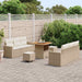Tuin Sofa Set 9 st 6-Aantal zitplaatsen Beige en Crème