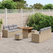 Tuin Sofa Set 9 st 6-Aantal zitplaatsen Beige en Licht Grijs