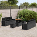 Tuin Sofa Set 9 st 6-Aantal zitplaatsen Zwart poly rattan