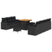 Tuin Sofa Set 10 st 7-Aantal zitplaatsen Zwart poly rattan