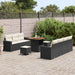 Tuin Sofa Set 10 st 7-Aantal zitplaatsen Zwart en Crème