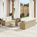 Tuin Sofa Set 10 st 7-Aantal zitplaatsen Beige en Crème
