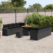 Tuinbankenset 12 st 12-Aantal zitplaatsen Zwart poly rattan