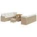 Tuinbankenset 12 st 12-Aantal zitplaatsen Beige en Crème