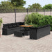 Tuinbankenset 12 st 12-Aantal zitplaatsen Zwart poly rattan