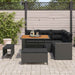 Tuinbankenset 9 st 6-Aantal zitplaatsen Zwart poly rattan