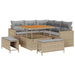 Tuinbankenset 9 st 6-Aantal zitplaatsen Beige en Licht Grijs