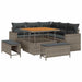 Tuinbankenset 9 st 6-Aantal zitplaatsen Grijs poly rattan