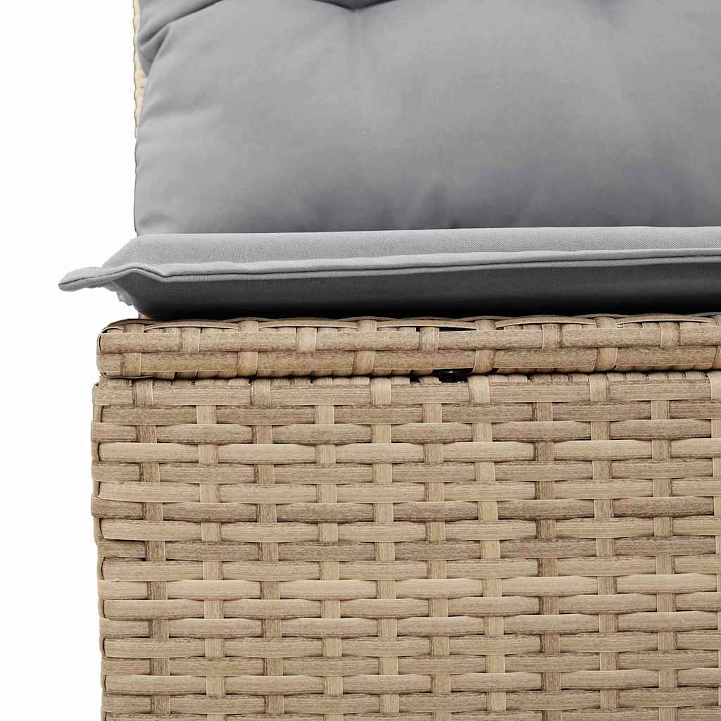 Tuinbankenset 9 st 6-Aantal zitplaatsen Beige en Licht Grijs