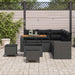 Tuinbankenset 9 st 6-Aantal zitplaatsen Zwart poly rattan