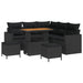 Tuinbankenset 9 st 6-Aantal zitplaatsen Zwart poly rattan