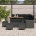 Tuinbankenset 10 st 7-Aantal zitplaatsen Zwart poly rattan
