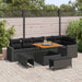 Tuinbankenset 11 st 9-Aantal zitplaatsen Zwart poly rattan