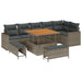 Tuinbankenset 11 st 9-Aantal zitplaatsen Grijs poly rattan