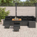 Tuinbankenset 11 st 7-Aantal zitplaatsen Zwart poly rattan