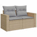 Tuinbankenset 11 st 7-Aantal zitplaatsen Beige en Licht Grijs